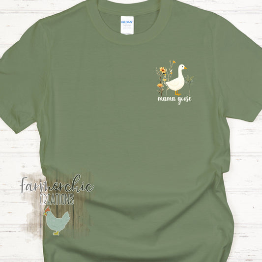 Mama Goose Farm Shirt – Rustic Country Mom Tee | Farmerchic Creations