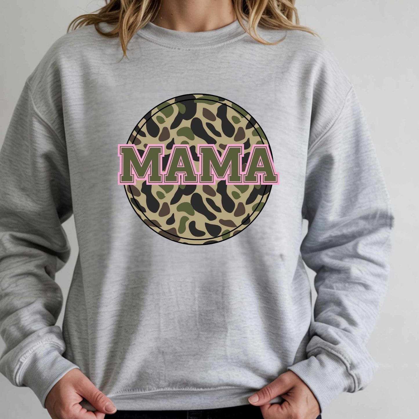 Camo Mama Sweatshirt — Women's Hunting & Outdoors Crewneck