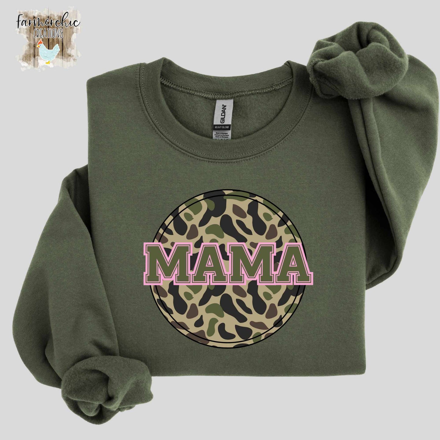 Camo Mama Sweatshirt — Women's Hunting & Outdoors Crewneck