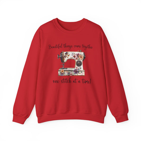 Vintage Floral Sewing Machine Sweatshirt In House