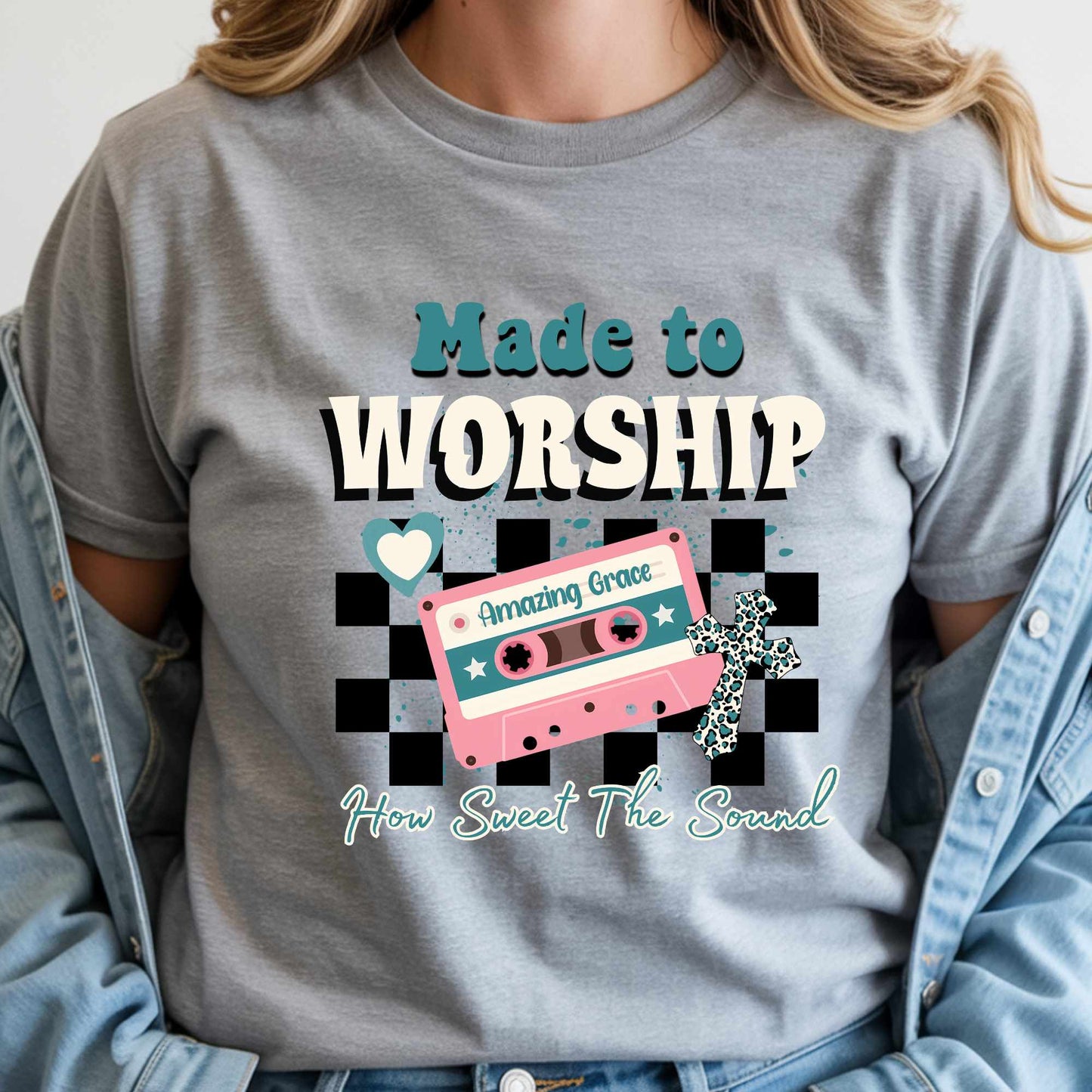 Made to Worship T-Shirt | Amazing Grace Christian Shirt for Women